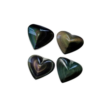 Obsidienne Œil Céleste Cœurs à Poser 3.5 cm