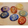 Galets Plats 3 cm gravés 7 Chakras