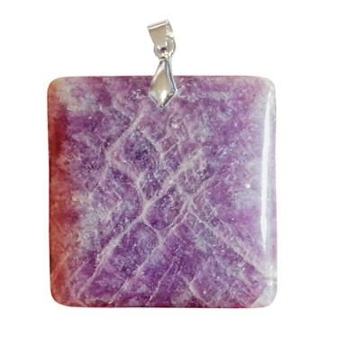 Pendentifs lépidolite Indienne Carré