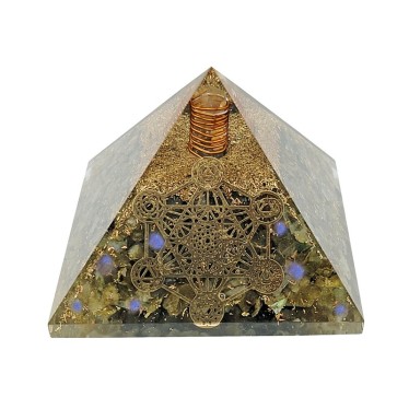 Pyramides Labradorite Orgonite Metatron 7.5 cm