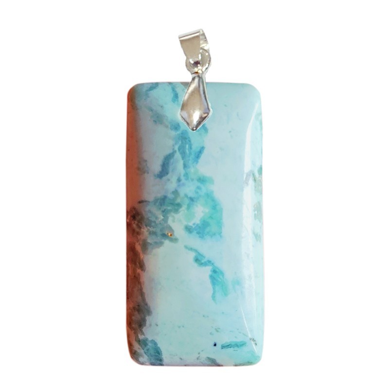 Pendentifs Opale Bleue Rectangle Fin