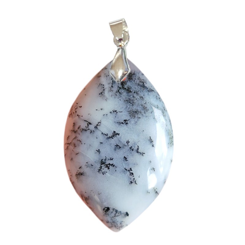 Pendentifs Agate Dendritique (Merlinite) Marquise