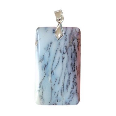Pendentifs Agate Dendritique (Merlinite) Rectangle