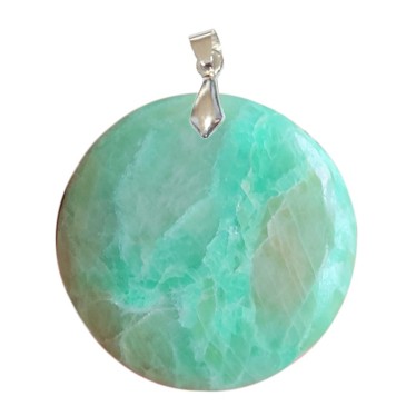 Pendentifs Garniérite Pierre de Lune Verte Rond