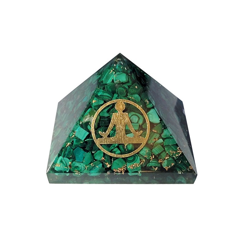 Pyramides Véritable Malachite Orgonite Bouddha 5 cm