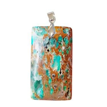 Pendentifs Chrysocolle Multicolore Rectangle