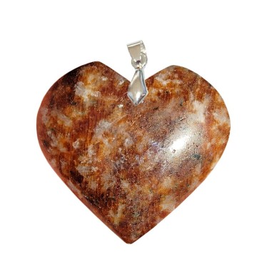 Pendentifs Grenatite de Madagascar Cœur