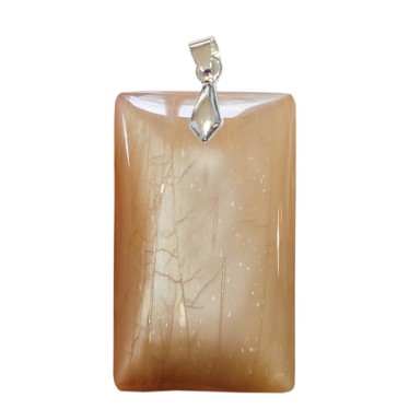 Pendentifs Pierre de Lune Orangé Rectangle