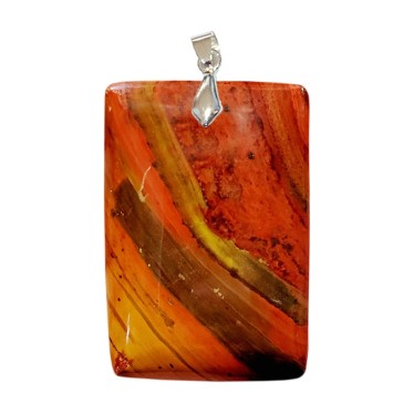 Pendentif Jaspe Multicolore Rectangle