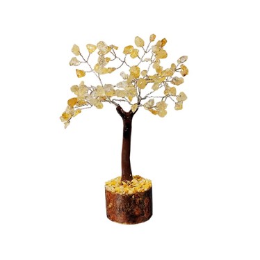 Arbre du Bonheur Citrine 100 pierres 18 cm