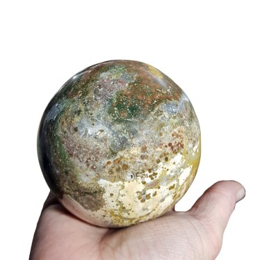 Sphère en Jaspe Orbiculaire Diamètre 8.7 cm
