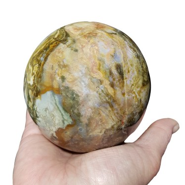 Sphère en Jaspe Orbiculaire Diamètre 9 cm
