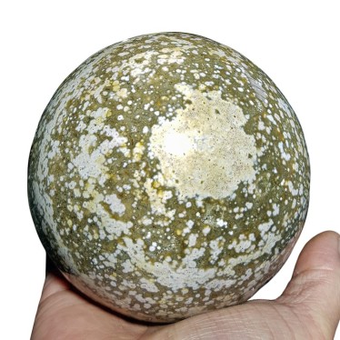 Sphère en Jaspe Orbiculaire Diamètre 9.7 cm