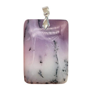Pendentifs Opale Violette & Verte Rectangle