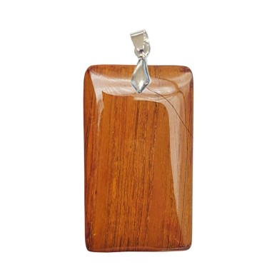 Pendentifs Jaspe Marron Rubané Rectangle