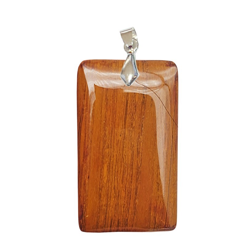 Pendentifs Jaspe Marron Rubané Rectangle