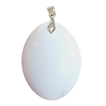 Pendentifs Opale Blanche Ovale