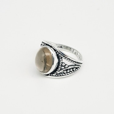 bague Quartz Fumé & Argent 925