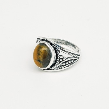 BAGUE Œil de Tigre & Argent 925
