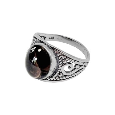 bague Quartz Fumé & Argent 925