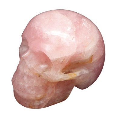 Crâne Quartz Rose 11 cm