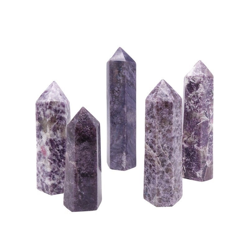 Pointes Polies Lépidolite de Madagascar