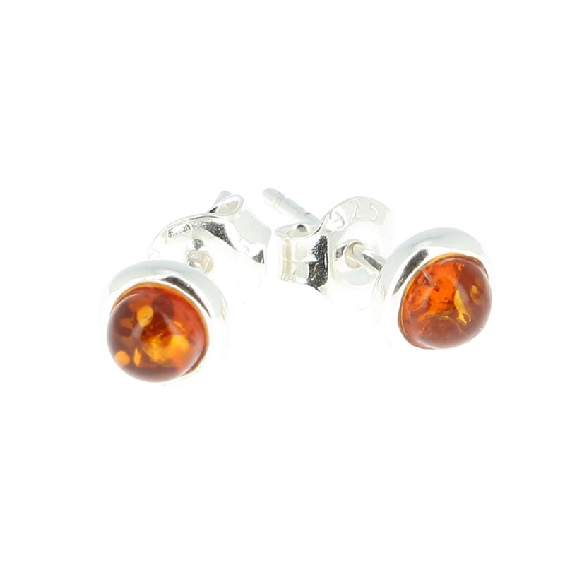 Boucles d'Oreilles Ambre & Argent 925