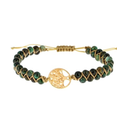 Bracelets Turquoise Africaine Shamballa Billes Tressées 4 mm