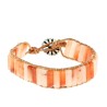 Bracelets Cornaline Petits Cubes 4 x 13 mm et Cuir