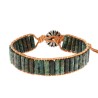 Bracelets Turquoise Africaine Petits Tubes 4 x 13 mm et Cuir