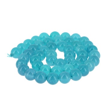 Perles Agate Bleue (teintée)