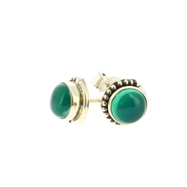 Boucles D'Oreilles Jade Argent 925