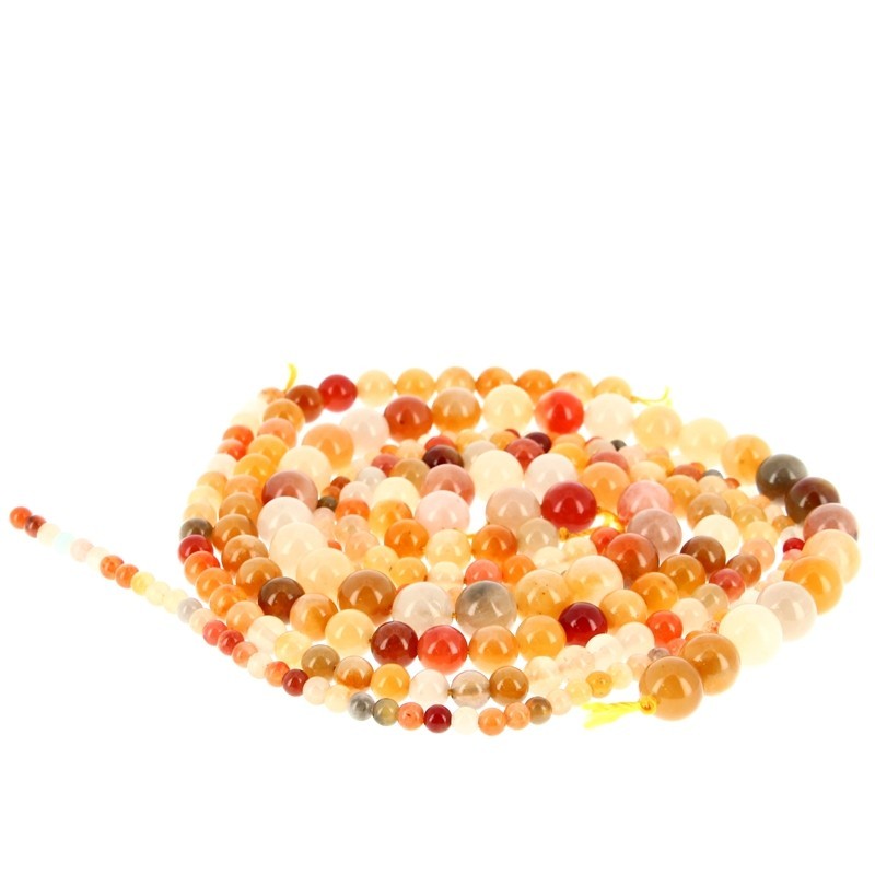 Perles Jade de Soie Dorée