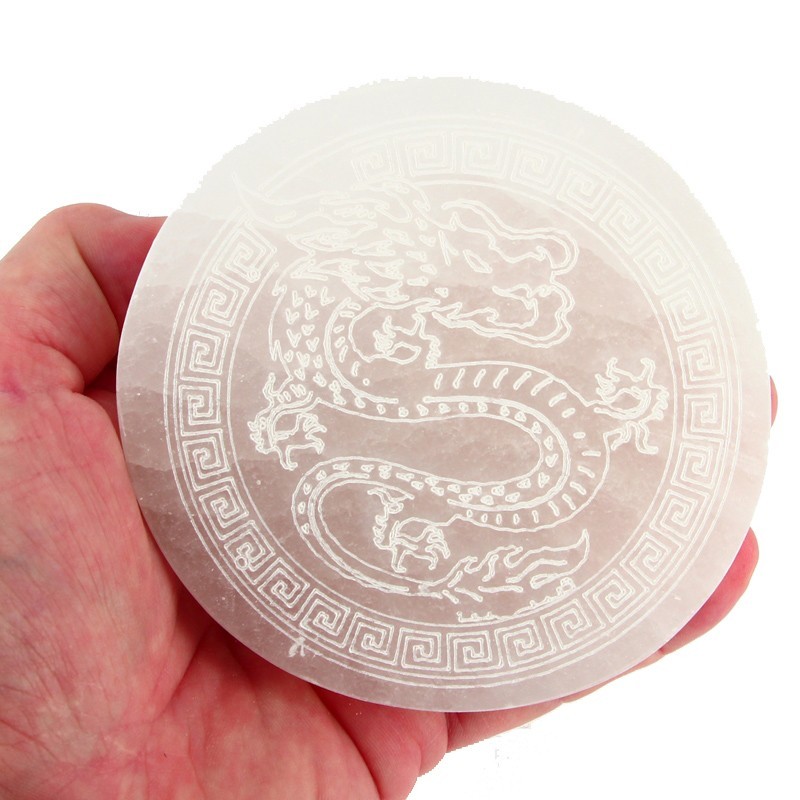 Cercle Sélénite EXTRA Dragon Ø 10 cm Ep. 2.2 cm