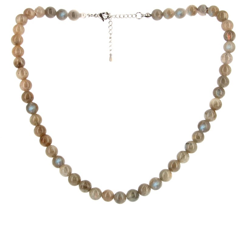 collier Labradorite EXTRA Billes 8 mm