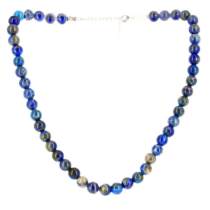 Collier Lapis Lazuli Billes 8 mm