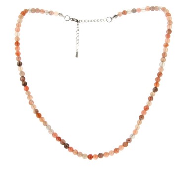 Collier Pierre de Lune Mixées Billes 4 mm