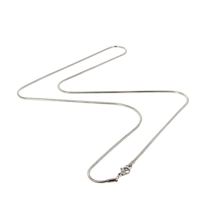 Chaîne ACIER INOXYDABLE 70 cm Diamètre 2 mm mailles "Serpent"