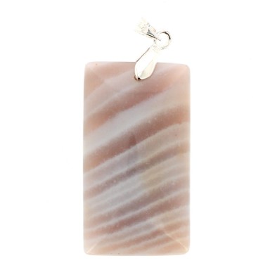 Pendentif Jaspe Zebra de Madagascar Rectangle Fin