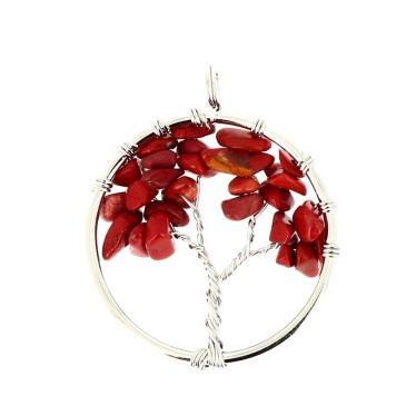 Cercle Jaspe Rouge Arbre de...