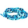 Perles Agate Bleue Zonée (teintée)