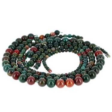 Perles Jaspe Héliotrope EXTRA