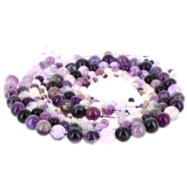 Perles Fluorite Pourpre