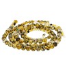 Perles Agate Dragon Jaune (teintée)