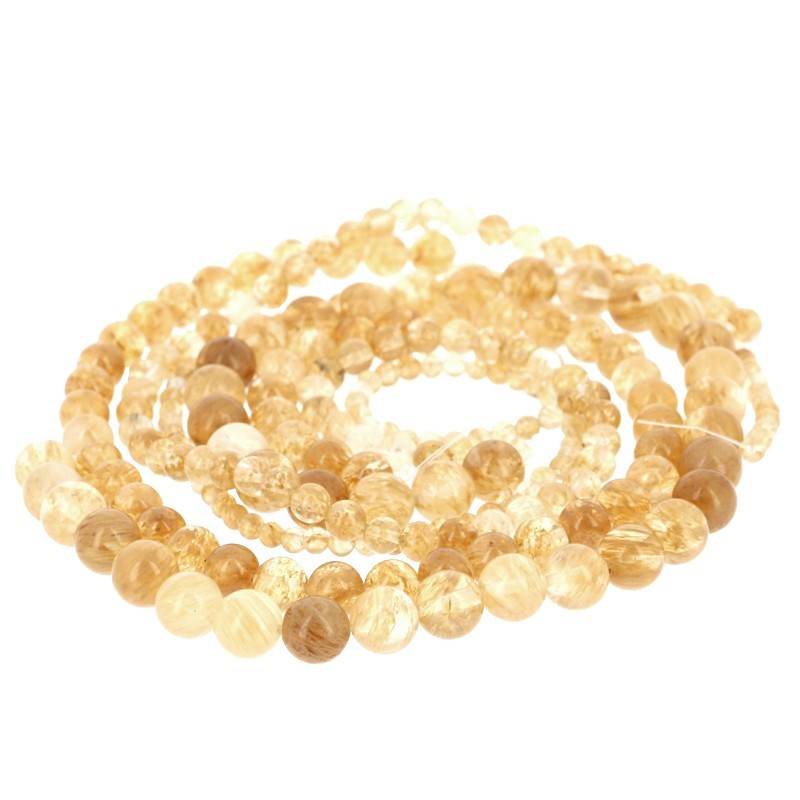 Perles Citrine Naturelle Qualité AA