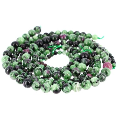 Perles Rubis sur Zoïsite EXTRA