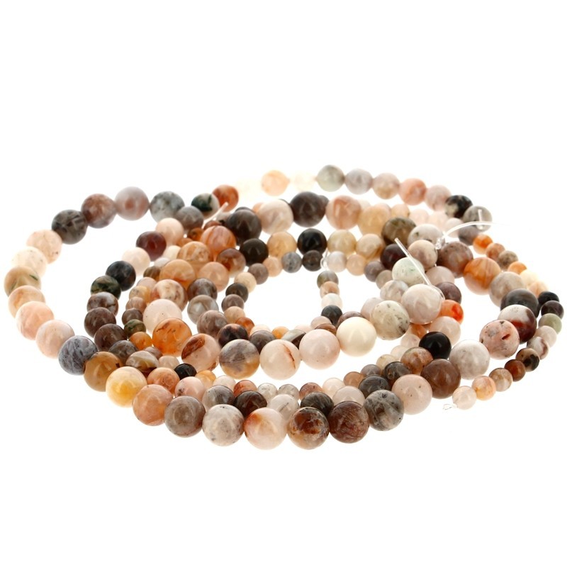 Perles Agate Feuille de Bambou