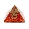 Cornaline Pyramides Orgonite Arbre de Vie 7.5 cm