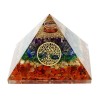 7 Chakras Pyramides Orgonite Arbre de Vie 7.5 cm