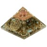 Labradorite Pyramides Orgonite Fleur de Vie 7.5 cm